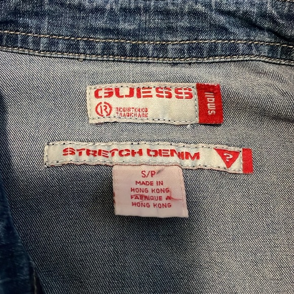 GUESS denim button up. Small - Picture 2 of 4